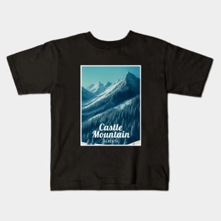 Castle Mountain Alberta Canada ski Kids T-Shirt